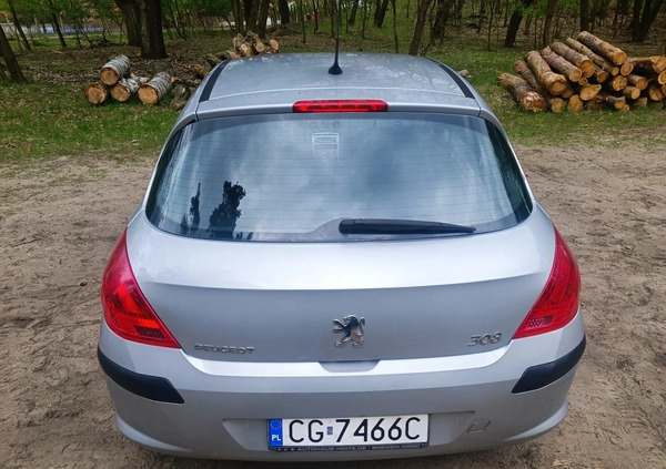 Peugeot 308 cena 9500 przebieg: 163158, rok produkcji 2007 z Grudziądz małe 379